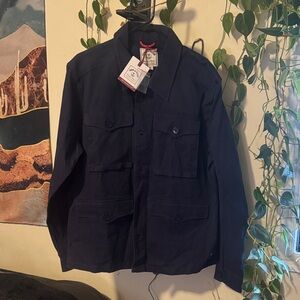 Iron & Resin military shirt jacket navy